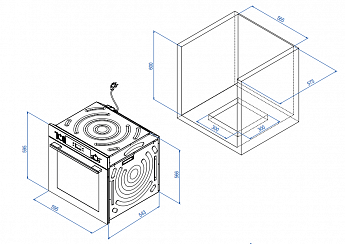 картинка Газовый духовой шкаф Weissgauff WGO 702 WHITE GLASS 