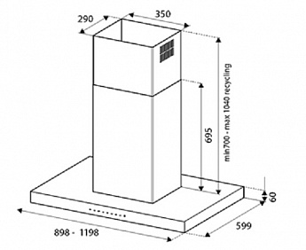 картинка Кухонная вытяжка Bertazzoni KTI120P1AXT 