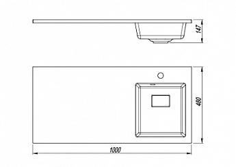 картинка Мойка для ванной Florentina АВАНТИ 1000П 