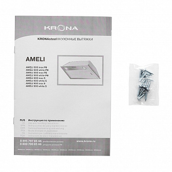 картинка Кухонная вытяжка Krona AMELI 600 INOX PB 