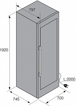 картинка Отдельностоящий винный шкаф ASKO WCN311942G 