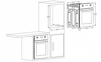 картинка Электрический духовой шкаф Hiberg VM 4260 W белый 