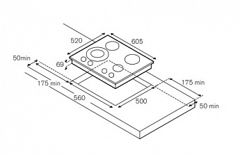 картинка Газовая варочная панель Bertazzoni PM6040X 
