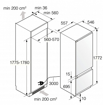картинка Встраиваемый холодильник Asko RBC576DNC1 