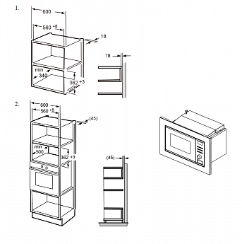картинка Микроволновая печь встраиваемая Weissgauff BMWO-209 PDW белая  картинка Микроволновая печь встраиваемая Weissgauff BMWO-209 PDW белая
