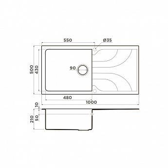 картинка Кухонная мойка Omoikiri YASUGATA-100 