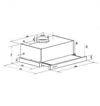 картинка Кухонная вытяжка Lex HOGAN 500 BLACK 