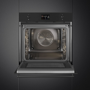 картинка Электрический духовой шкаф Smeg SF6301TN черный матовый 