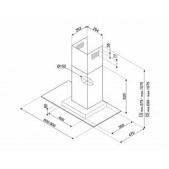 картинка Кухонная вытяжка Smeg KBT900VE 