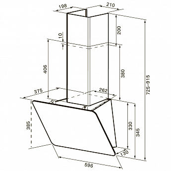 картинка Кухонная вытяжка Krona BELINDA 600 black SGC max 