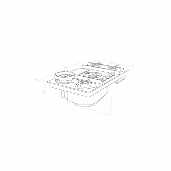 картинка Варочная панель с вытяжкой Elica NIKOLATESLA FLAME BL/F/88  картинка Варочная панель с вытяжкой Elica NIKOLATESLA FLAME BL/F/88