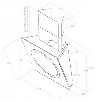 картинка Кухонная вытяжка Elica OM AIR WH/F/75 