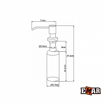 картинка |Discount| Дозатор для мыла Emar ЕД-401D.PVD Dark 
