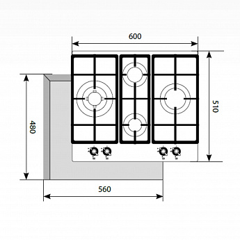 картинка Варочная панель Lex GVG 643C BL 