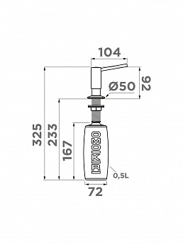 картинка Дозатор для мыла Omoikiri OM-02-P 