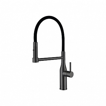 картинка Смеситель Gappo G4398-51 гибкий излив черный/графит 