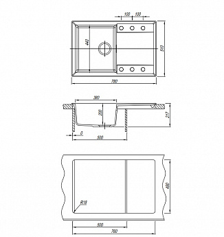 картинка Мойка для кухни Florentina ТОСКАНА 780 