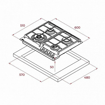 картинка Газовая варочная панель Teka GZC 64320 XBN STONE GREY 