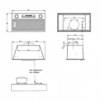 картинка Кухонная вытяжка Korting KHI 6755 X 