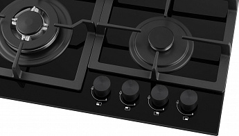 картинка Газовая варочная панель Weissgauff HGG 641 BGV Nano Glass черный 