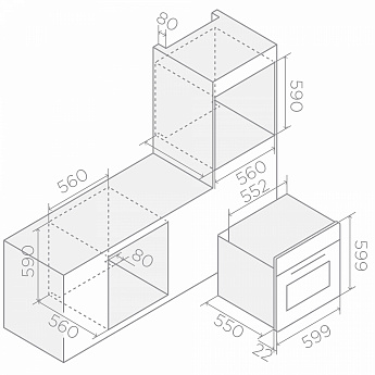картинка Электрический духовой шкаф Elica VIRTUS MULTI 60 TFT 