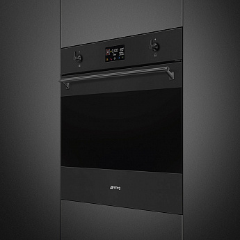 картинка Электрический духовой шкаф Smeg SF6301TN черный матовый 