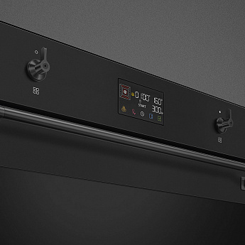 картинка Электрический духовой шкаф Smeg SF6301TN черный матовый 