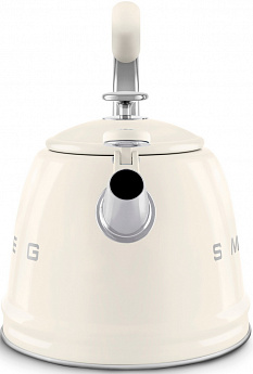 картинка Чайник со свистком Smeg WKF01CR кремовый 