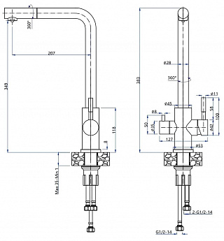 картинка Смеситель Granfest Urban GF-Z-5421 