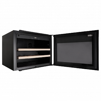картинка Встраиваемый винный шкаф Korting KFW 501 SL GN черное стекло 