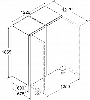 картинка Отдельностоящий холодильник Liebherr XRFSF 5240-22 001 