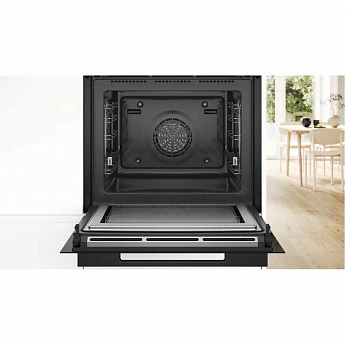 картинка Электрический духовой шкаф с функцией СВЧ Bosch HMG976KB1 черный 