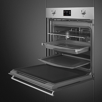 картинка Электрический духовой шкаф с функцией пара Smeg SOP6302S2PX  