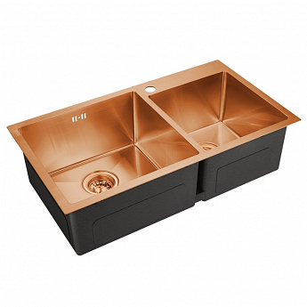 картинка Мойка для кухни Emar EMB-210 PVD Nano Coppery  картинка Мойка для кухни Emar EMB-210 PVD Nano Coppery