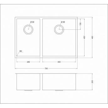 картинка Мойка для кухни Oulin OL-F202 