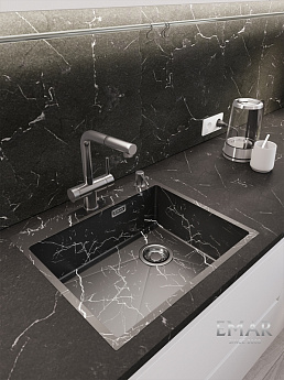 картинка Кухонная мойка Emar EMB-560(TOP) Black Elegant 