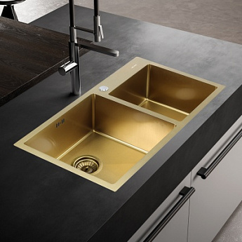 картинка Мойка для кухни Melana S8045HG PROFLINE золото 