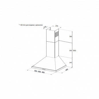 картинка Кухонная вытяжка Korting KHC 6750 RN 
