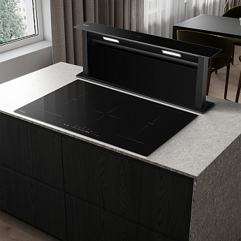 картинка Кухонная вытяжка Weissgauff Down Draft 900 Touch Premium Black 