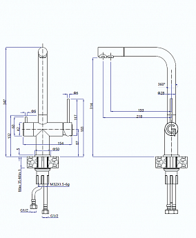 картинка Смеситель Rivelato Lugano PVD black 