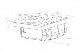 картинка Варочная панель с вытяжкой Elica NIKOLATESLA FIT 3Z BL/A/60  картинка Варочная панель с вытяжкой Elica NIKOLATESLA FIT 3Z BL/A/60