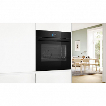 картинка Электрический духовой шкаф с функцией пароварки Bosch HSG958DB1S черный 
