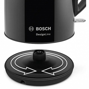картинка Чайник электрический Bosch TWK3P423 черный 