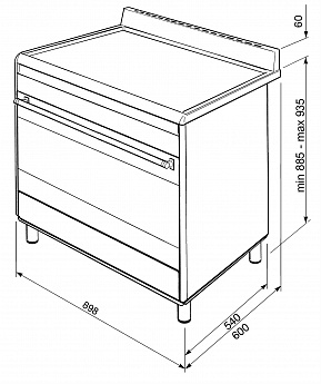 картинка Комбинированная кухонная плита Smeg BG91X2 