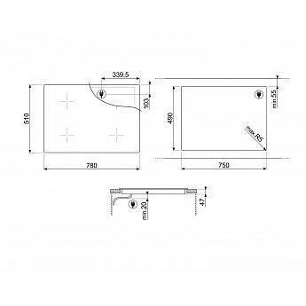 картинка Индукционная варочная панель Smeg SI1F7845B 