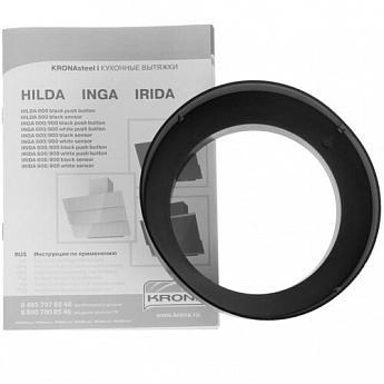 картинка Кухонная вытяжка Krona IRIDA 600 BLACK PUSH BUTTON 