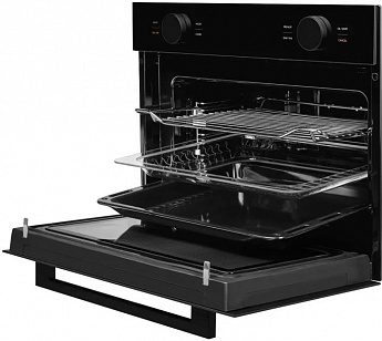 картинка Электрический духовой шкаф с функцией СВЧ Kuppersberg KMW 612 Black 