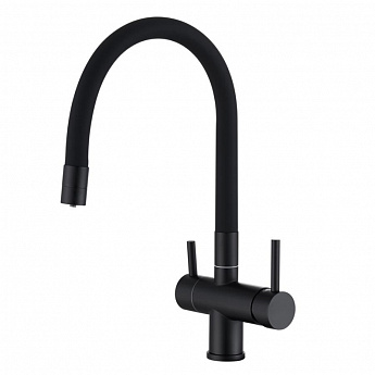 картинка Смеситель Emar ЕС - 3015 BLACK высокий излив  