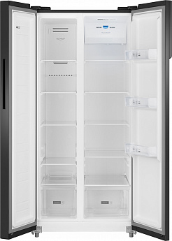 картинка Отдельностоящий холодильник Weissgauff WSBS 500 Inverter NoFrost Black Glass 