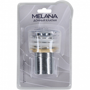 картинка |Discount| Донный клапан Melana без перелива MLN-330302CH в блистере хром 